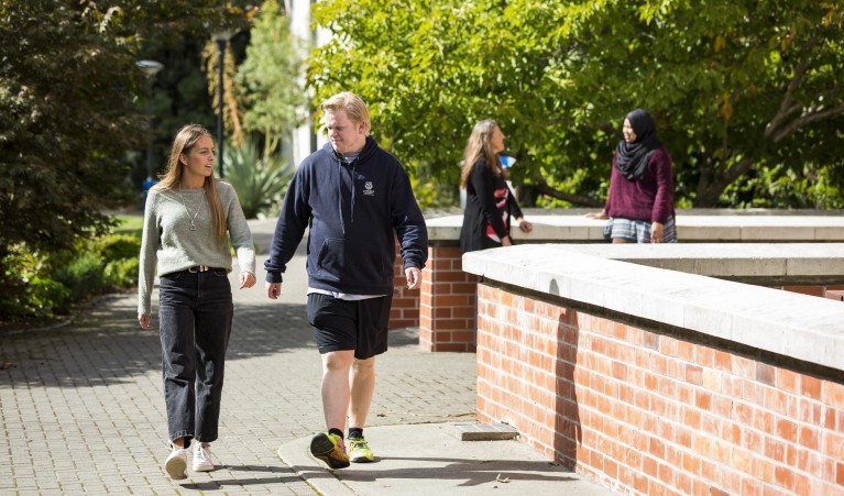 Students on campus outside.1288