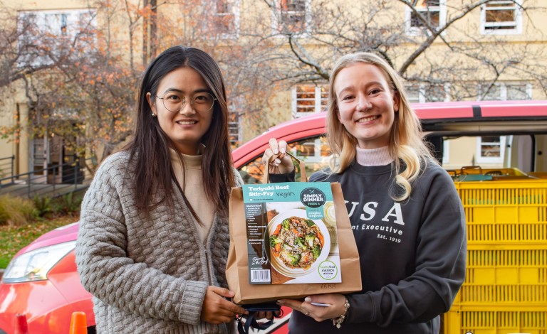 LUSA Meal Kit Giveaway: Zhen Liu is with LUSA President Zara Weissenstein.
